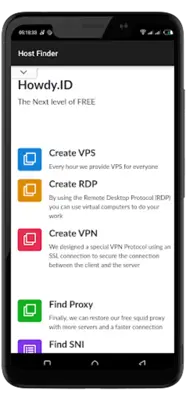 Howdy Host Finder SNI Hosts android App screenshot 0